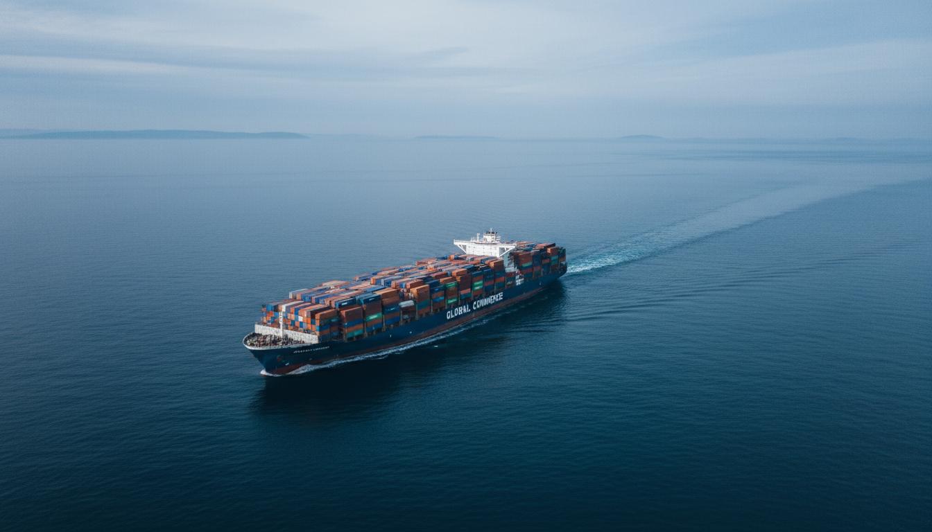 Container ship at sea - AL Wila Group shipping services